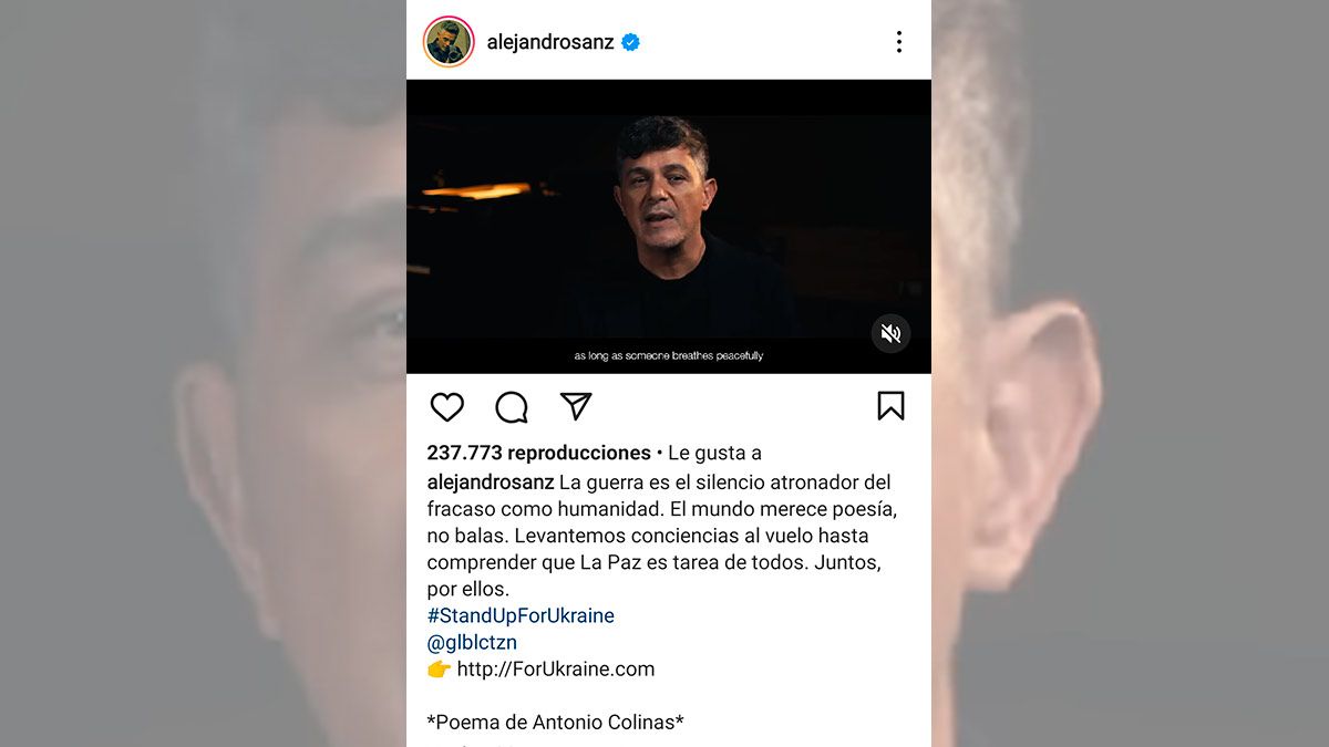 Imagen de la publicación de Alejandro Sanz en Instagram. | INSTAGRAM