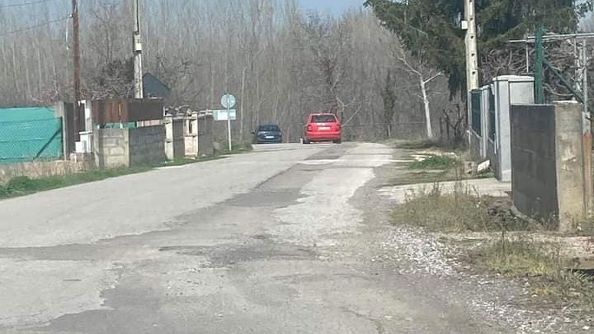 Estado de la carretera de Toral de Merayo.