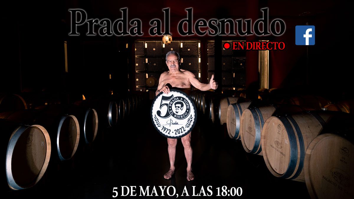 Prada en el cartel anunciador de su "desnudo".