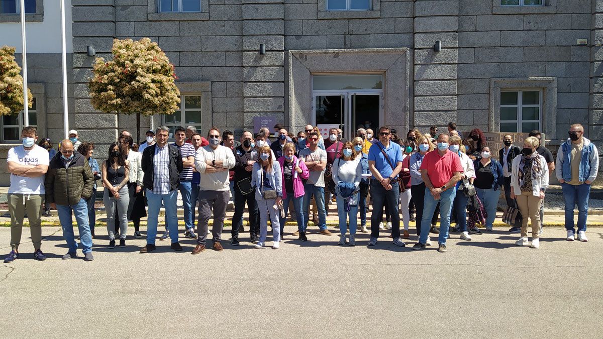 Reunión de los sindicalistas en las instalaciones de la Ciuden en Ponferrada.