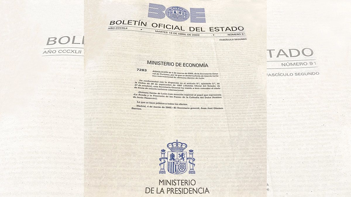 El BOE publicó la resolución el 16 de abril de 2002. | L.N.C.