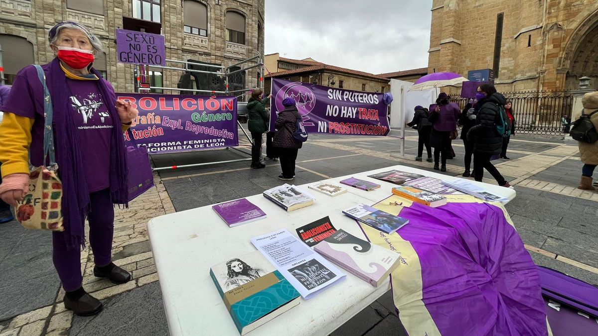 Imagen de archivo de una jornada reivindicativa junto a la Catedral de León. | SAÚL ARÉN