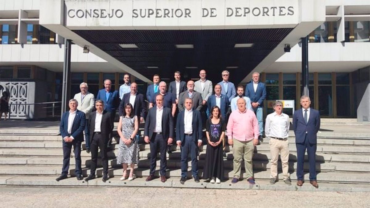 Los representantes de los 16 clubes de Asobal en el Consejo Superior de Deportes. | ASOBAL