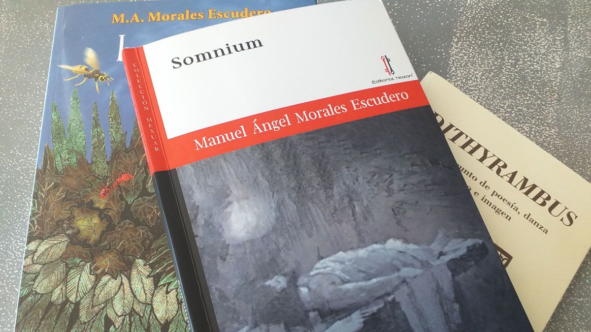 Portada de algunos de los libros de Morales, cuya producción literaria es amplia.