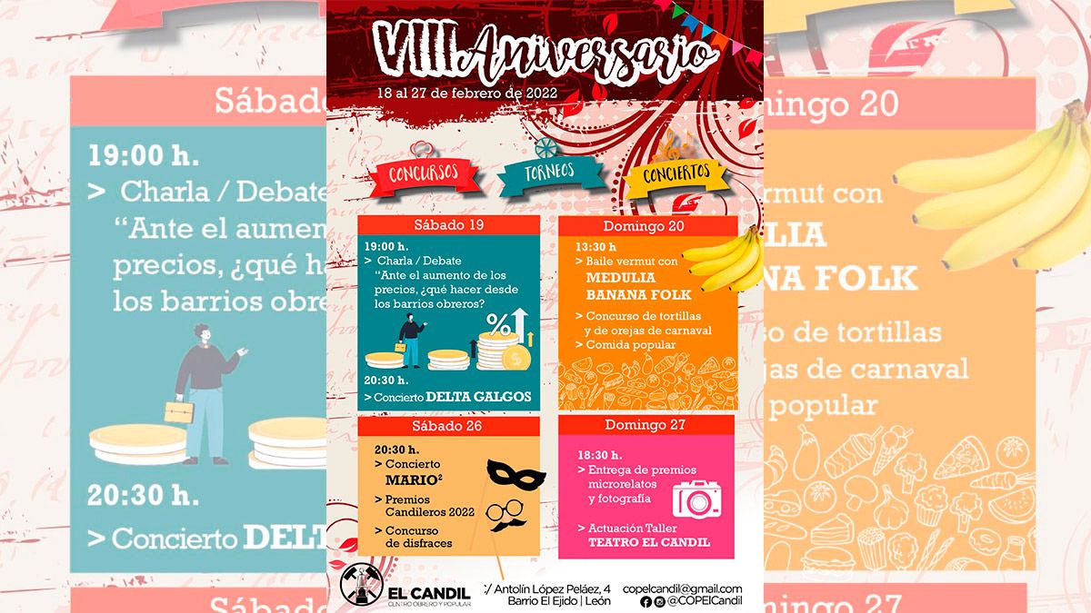 Programa de actividades llevadas a cabo en El Candil.