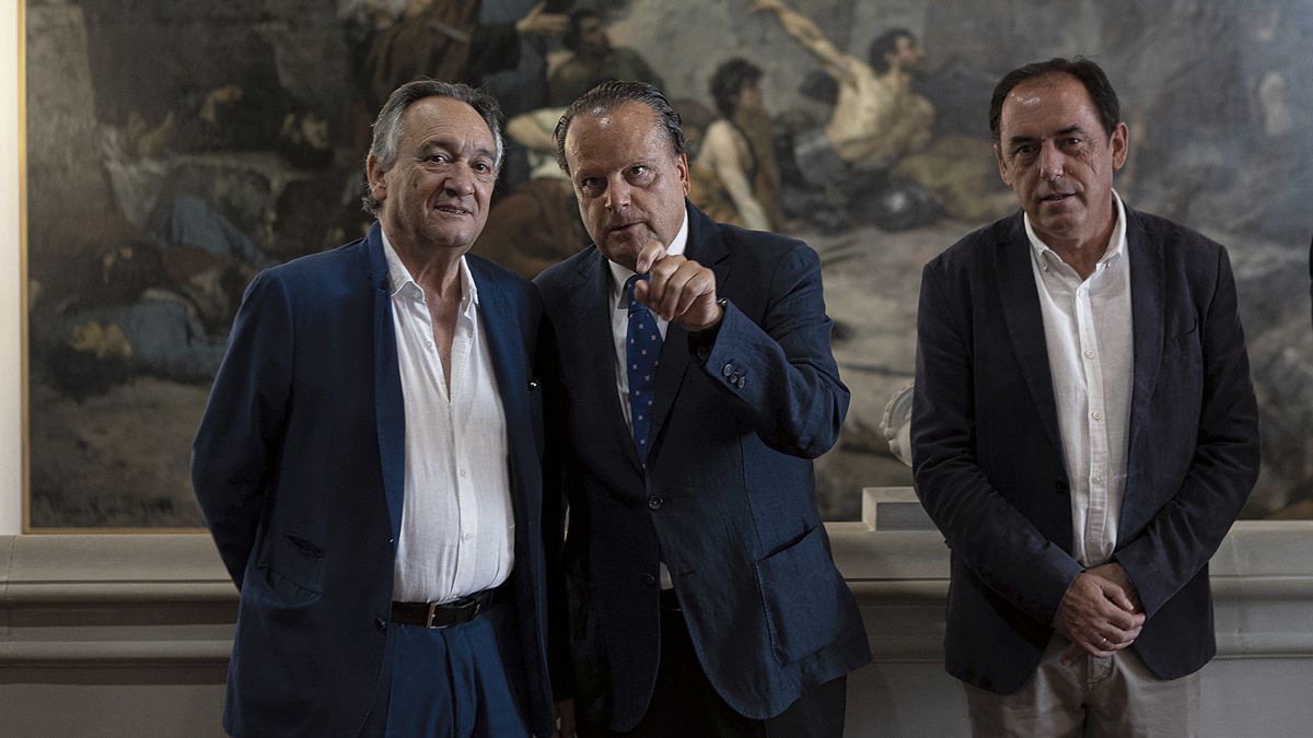 Emilio Melero, Mario Amilivia y Benito Serrano, durante la visita del Consejo de Cuentas a Soria. | ICAL Emilio Melero, Mario Amilivia y Benito Serrano, durante la visita del Consejo de Cuentas a Soria. | ICAL