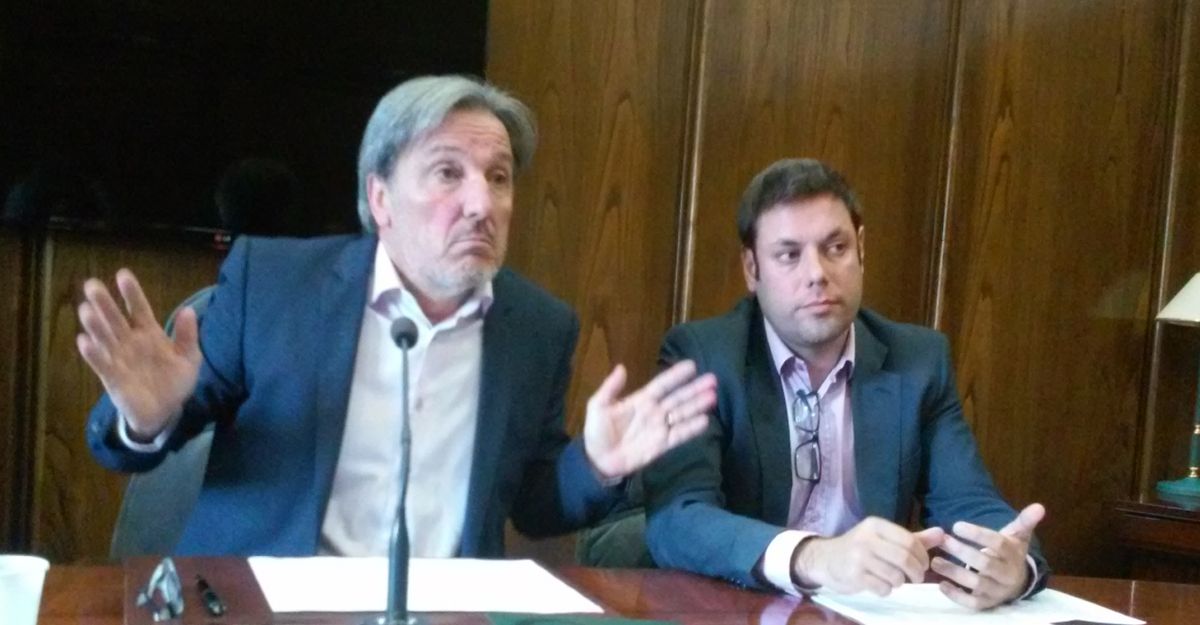 Pedro Muñoz e Iván Alonso, ayer en rueda de prensa.