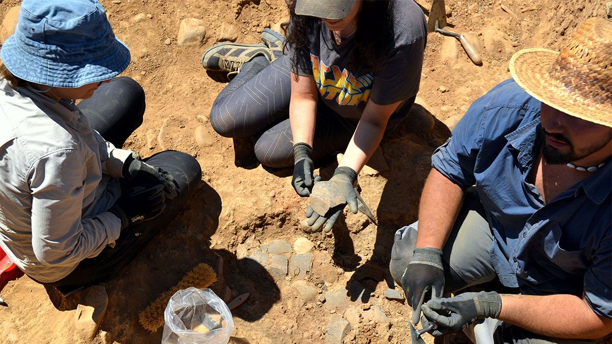 Un momento de la excavación. | L.N.C.