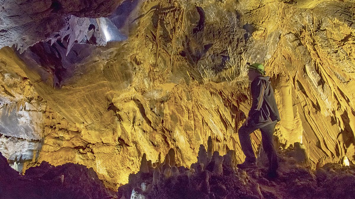 Interior de la cueva de Llamazares. | VICENTE GARCÍA