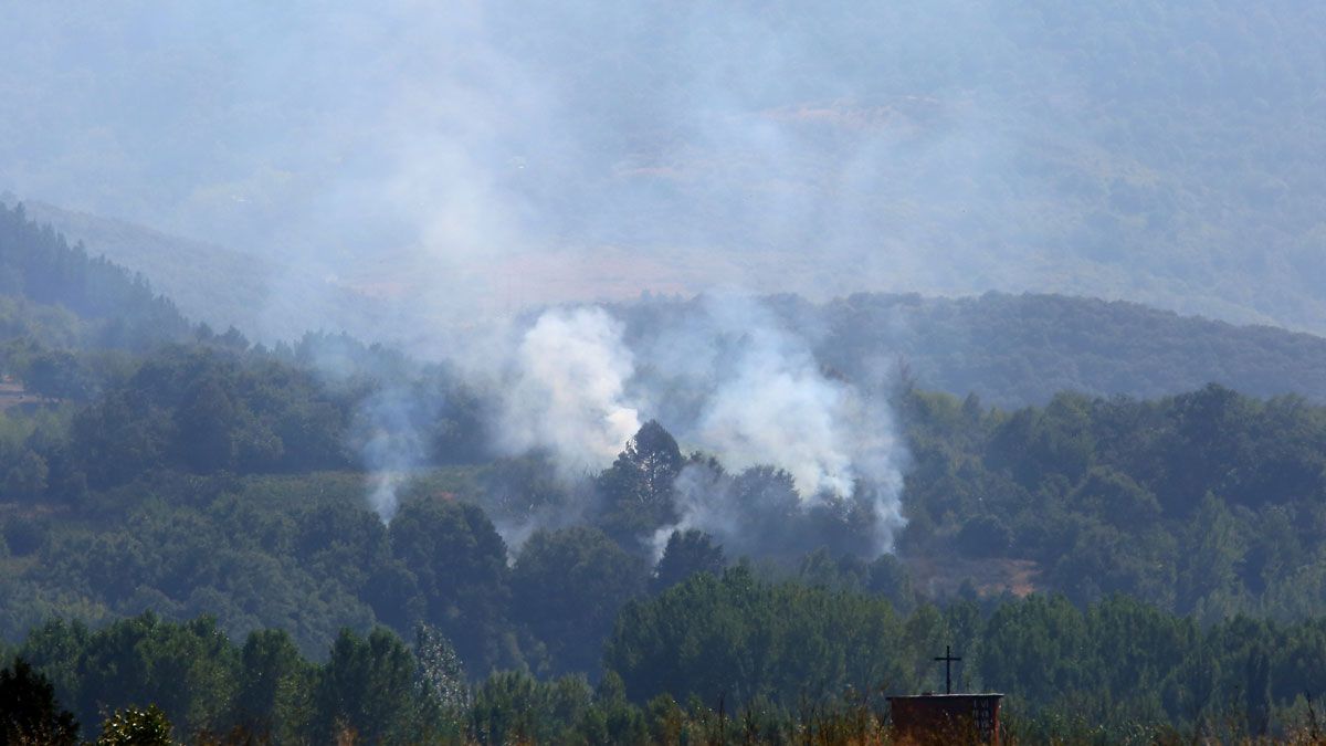 Incendio reciente en la Tebaida berciana