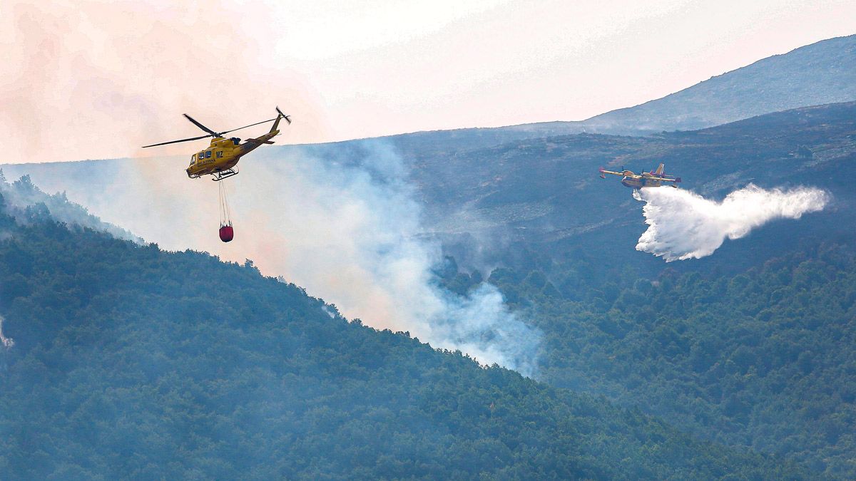 La ayuda por aire (en foto de archivo) fue fundamental para sofocar este fuego. | ICAL