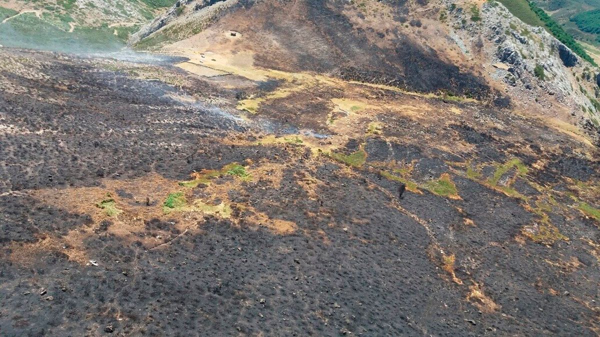 Reproducción del incendio en Boca de Huérgano. | JCYL