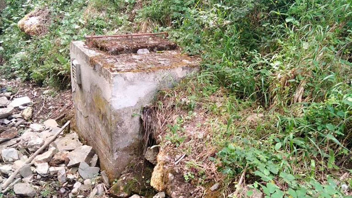 Estado de la captación del agua de Ozuela.