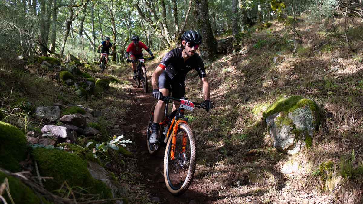 Los corredores afrontan un tramo de la prueba. | LORENZO TASCÓN Los corredores afrontan un tramo de la prueba. | LORENZO TASCÓN