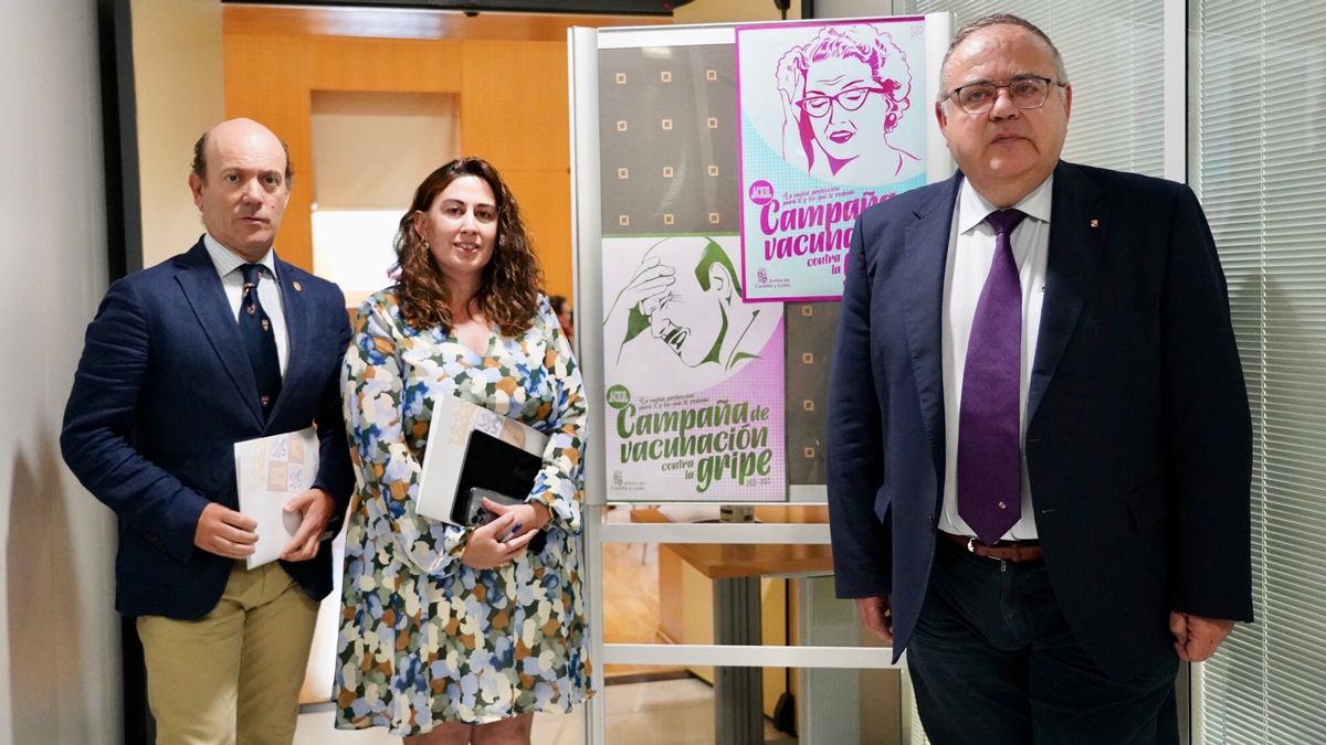 Presentación de la campaña de vacunación ayer en Valladolid. | ICAL