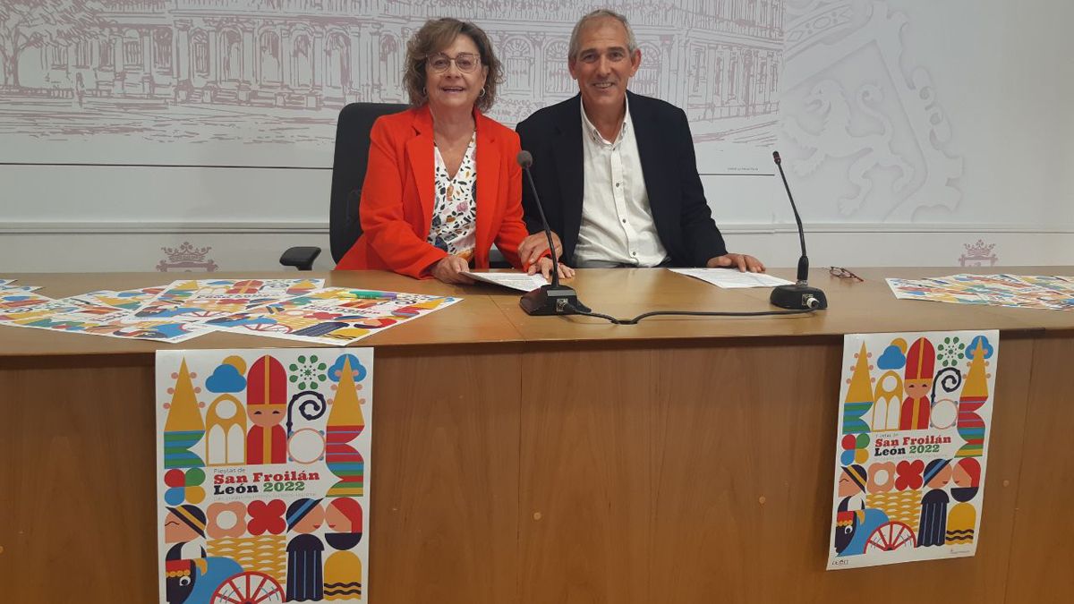 Evelia Fernández y Vicente Canuria presentaron las actividades de San Froilán en León. | L.N.C. Evelia Fernández y Vicente Canuria presentaron las actividades de San Froilán en León. | L.N.C.