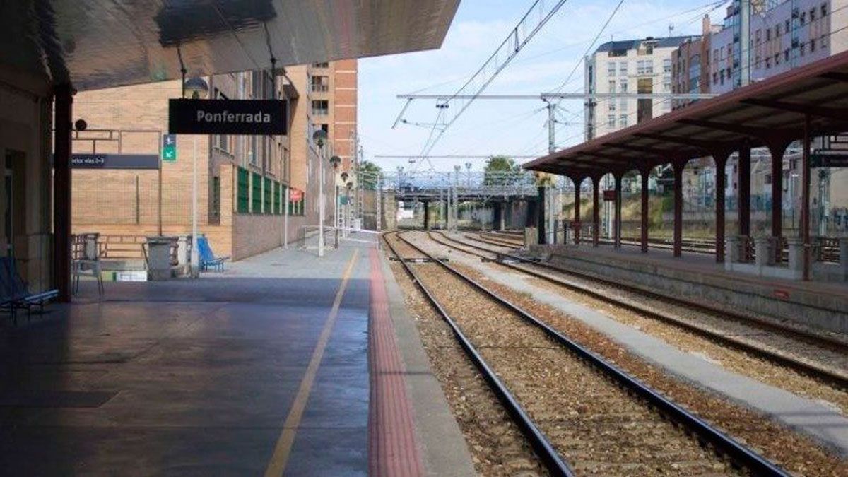 Estación de tren en Ponferrada, en una foto de archivo.