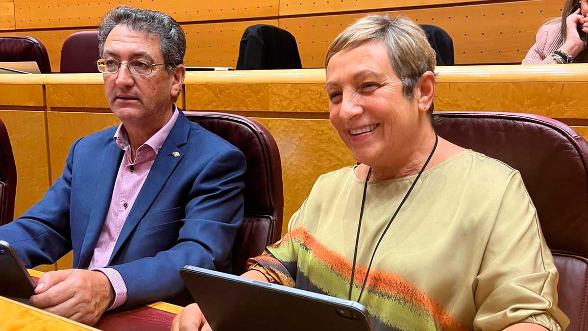 Salvador Vidal y Carmen Morán, senadores socialistas que apoyaron la medida. | L.N.C.