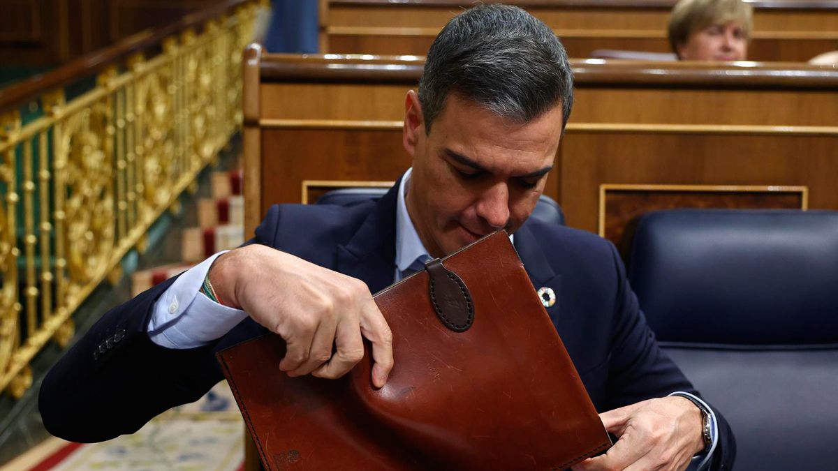 El presidente del Gobierno, Pedro Sánchez, durante una sesión plenaria en el Congreso. | EUROPA PRESS