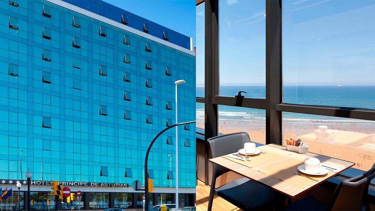 El hotel está ubicado frente a la playa. | HOTEL PRÍNCIPE DE ASTURIAS