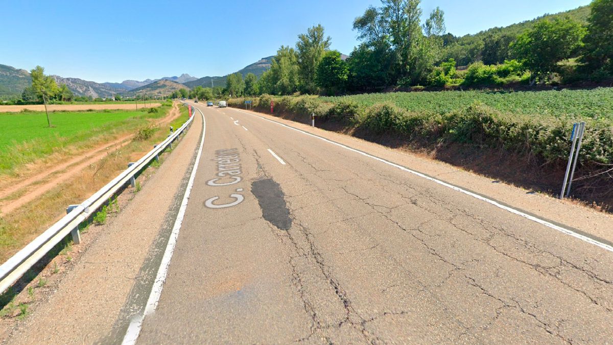 Vista de la carretera N-625 a la altura del término municipal de Cistierna. | GOOGLE MAPS