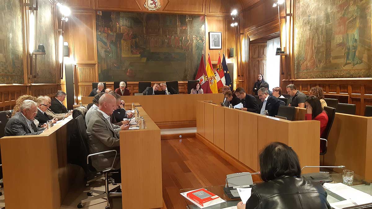 Un instante del pleno de este miércoles en el Palacio de los Guzmanes. | L.N.C.