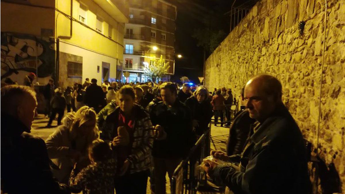 Magosto en el barrio de la Estación de Ponferrada.