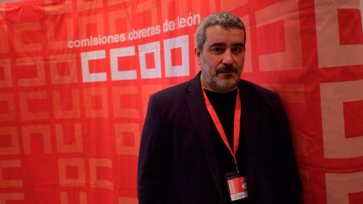 Xosepe Vega durante un acto de Comisiones Obreras. | L.N.C.