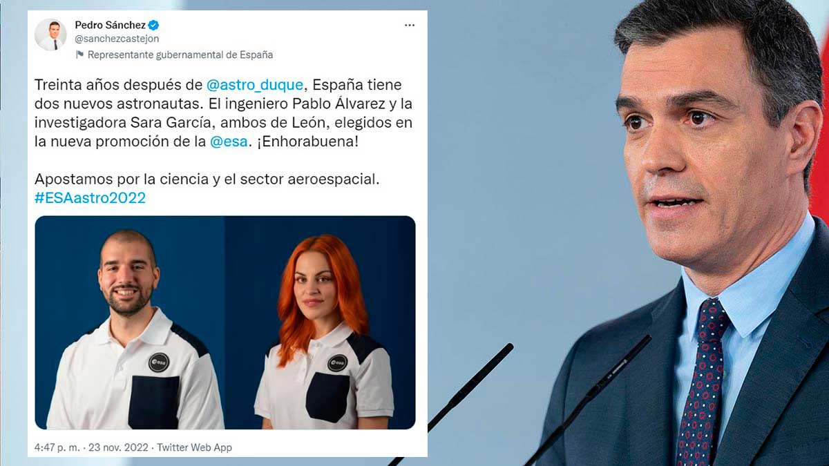 Imagen del mensaje publicado por Pedro Sánchez en la red social Twitter. | L.N.C.