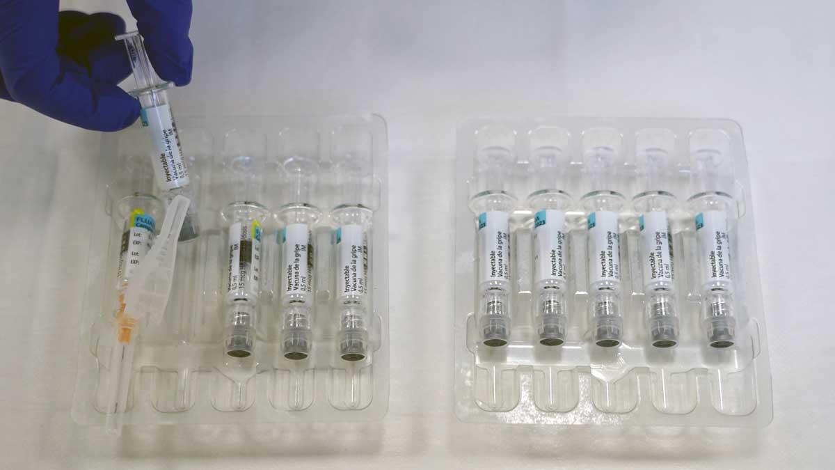 Imagen de archivo de viales con vacunas antigripales. | L.N.C.