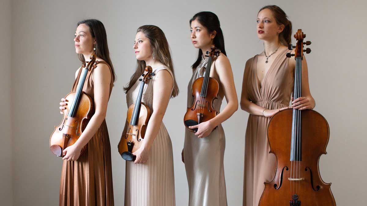 Ariadna Bataller (viola), Kanon Miyashita (violín), Patricia Muro (violín) y Lea Galasso (violonchelo) son las integrantes del Moser String Quartet. | LNC Ariadna Bataller (viola), Kanon Miyashita (violín), Patricia Muro (violín) y Lea Galasso (violonchelo) son las integrantes del Moser String Quartet. | LNC