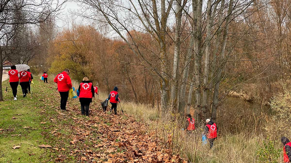 Los voluntarios participando en esta actividad. | L.N.C.