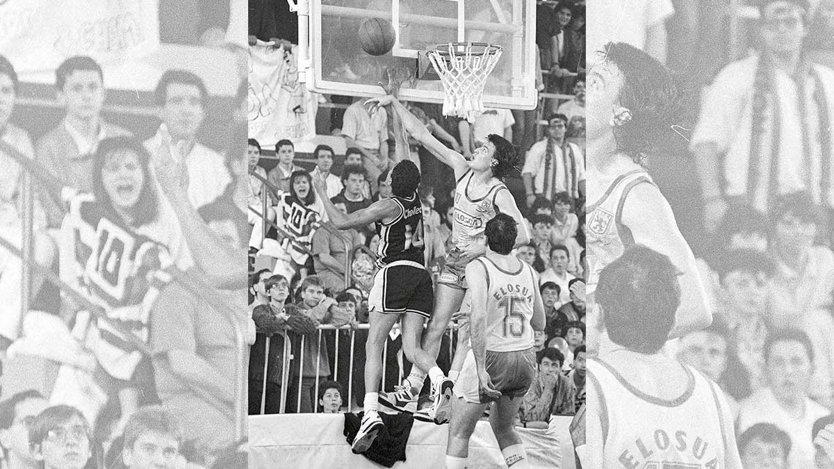 Xavi Fernández intenta colocar un tapón. | LA FAMILIA DEL BALONCESTO LEÓN Xavi Fernández intenta colocar un tapón. | LA FAMILIA DEL BALONCESTO LEÓN