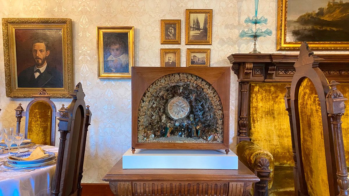 Imagen del belén de monja colocado en la recreación de la vivienda. | L.N.C. Imagen del belén de monja colocado en la recreación de la vivienda. | L.N.C.