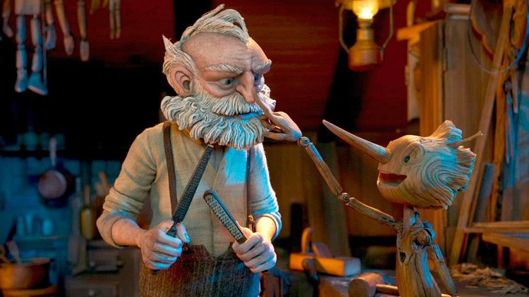 Una imagen de la producción de animación ‘Pinocho de Guillermo del Toro’. | NETFLIX