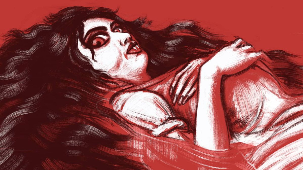 Ilustración de la portada de 'Carmilla, la muyer vampiru'. | L.N.C. Ilustración de la portada de 'Carmilla, la muyer vampiru'. | L.N.C.
