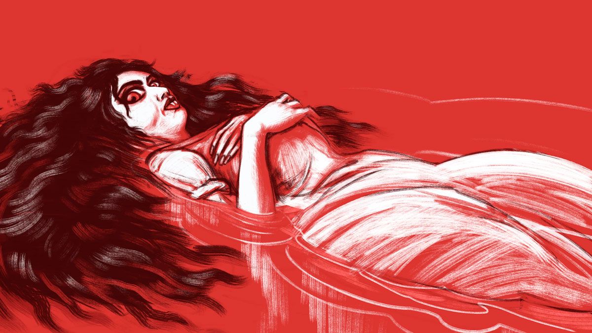 Carmilla, la Muyer Vampiru | Ilustración de Ricardo Escobar