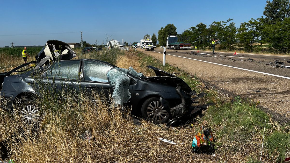 Imagen de archivo de un accidente de tráfico en la carretera N-120. | ICAL