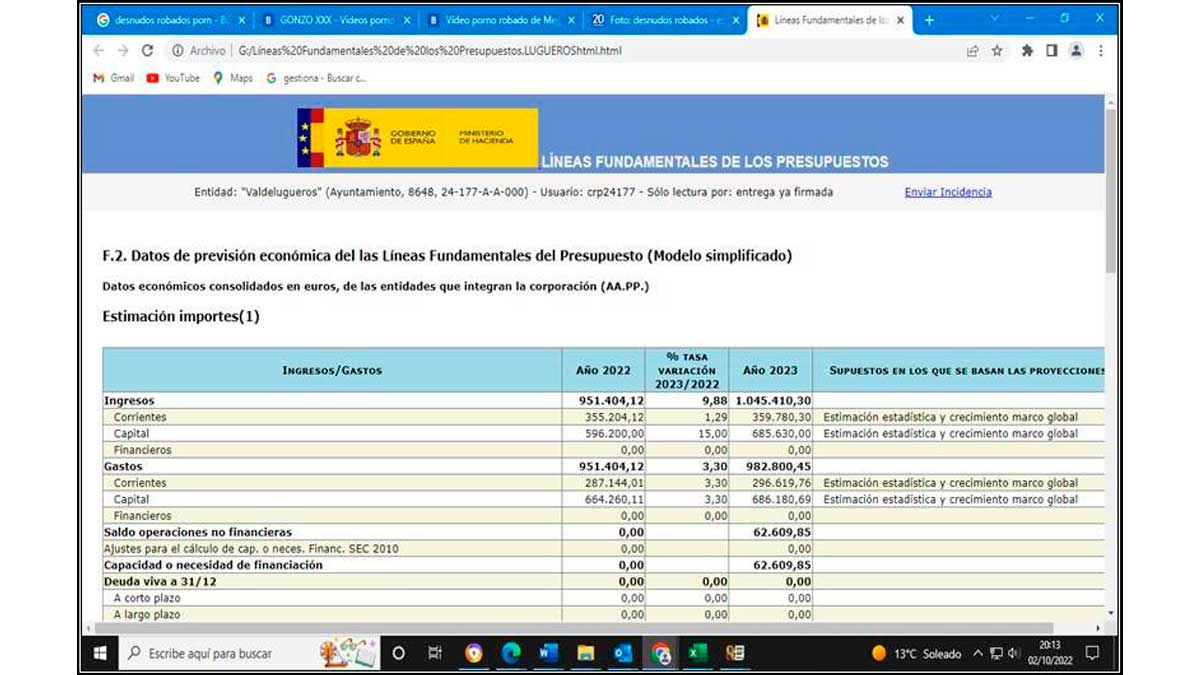 Captura de pantalla en la que el secretario defiende que está hecha el 2 de octubre de 2022. | L.N.C.