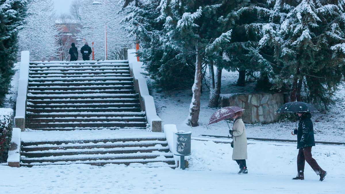 Nieve en la capital leonesa. | ICAL