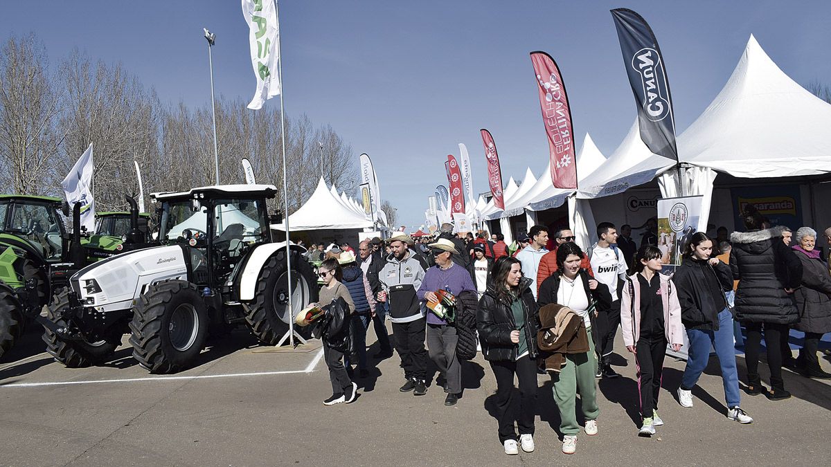 La Feria de Febrero de Valencia de Don Juan atrae al público de todas las edades en su segunda jornada. | A. RODRÍGUEZ