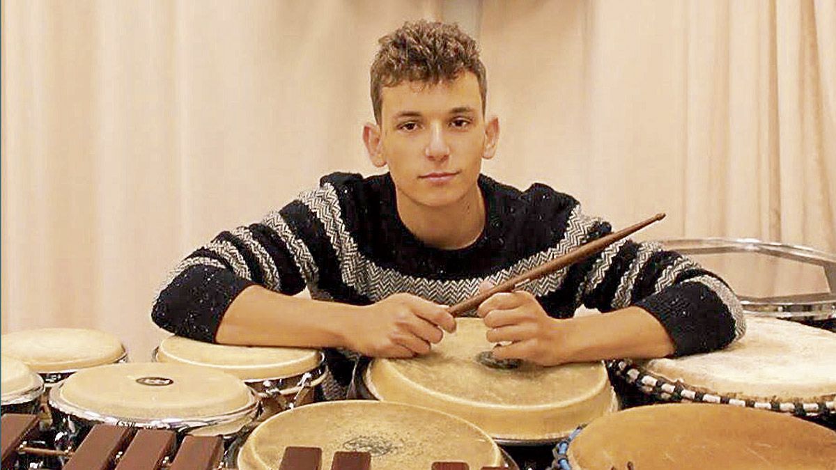 El joven percusionista Diego Casado.