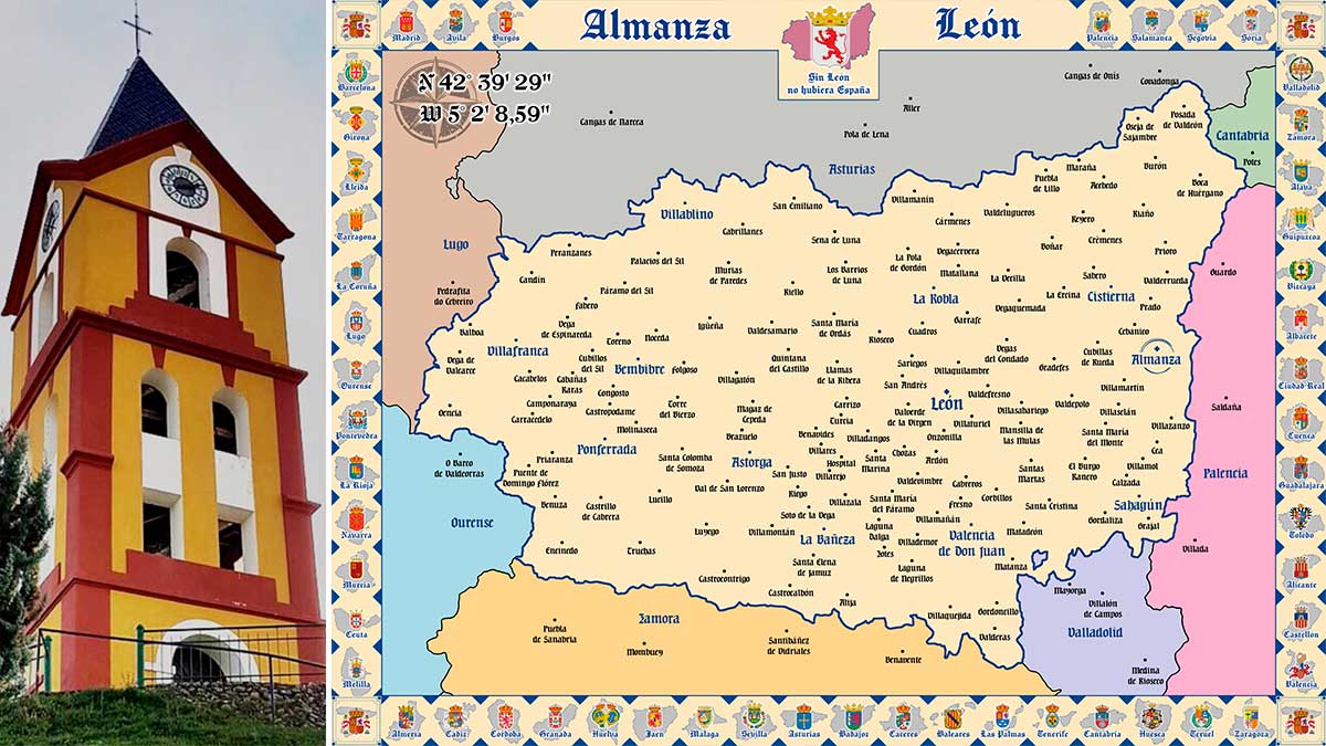 La torre de Almanza y el mosaico que se instalará a lo largo del mes de marzo. | L.N.C.