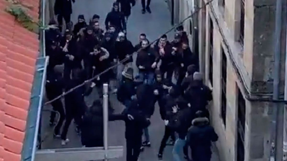 Captura del vídeo de la pelea subido a redes por @elforomdm.