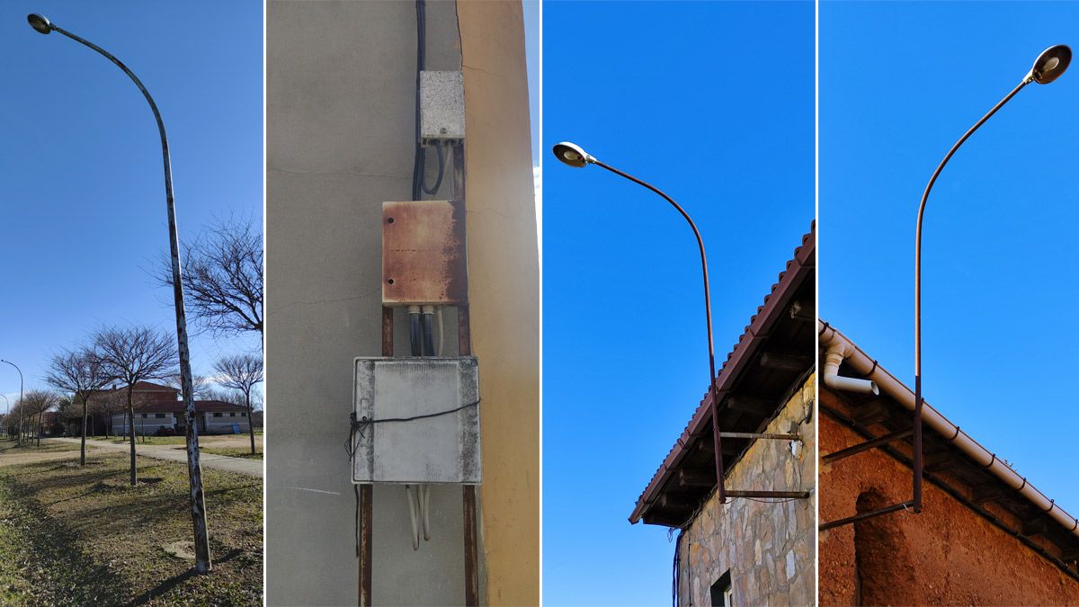 Estado deteriorado que presenta el alumbrado público del municipio de Bustillo del Páramo. | L.N.C. Estado deteriorado que presenta el alumbrado público del municipio de Bustillo del Páramo. | L.N.C.