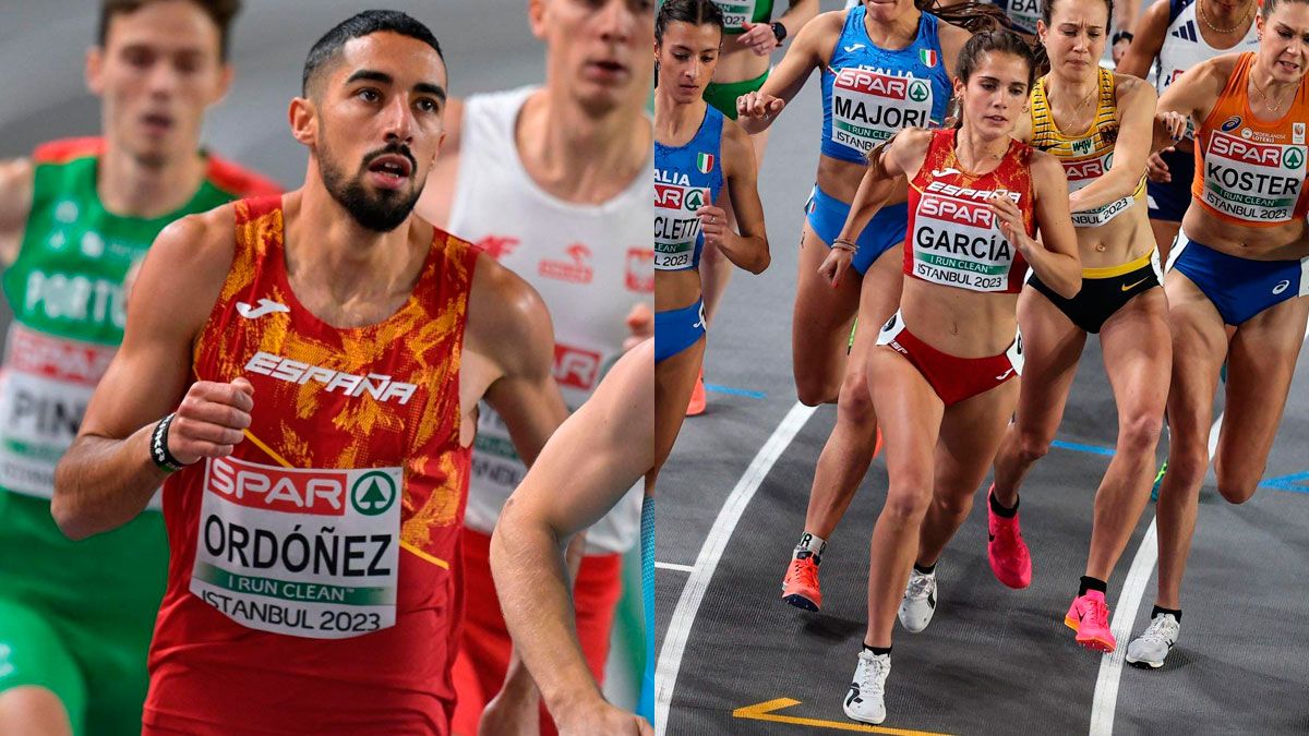 Ordóñez y García, durante sus carreras en Estambul. | EUROPEAN ATHLETICS