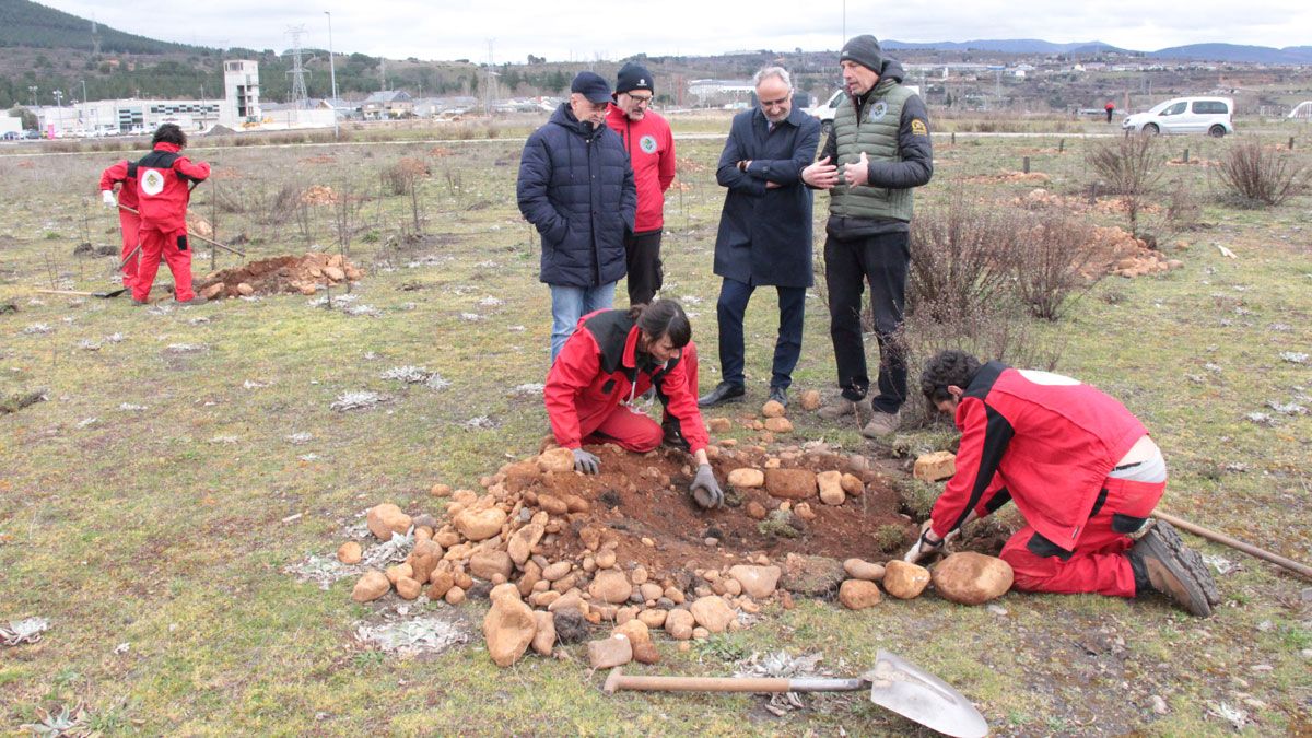 Trabajos iniciales del Anillo verde en Ponferrada. Trabajos iniciales del Anillo verde en Ponferrada.