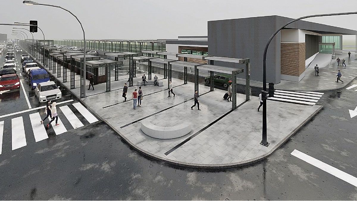 Infografía del proyecto que la Junta ha presentado para hacer más cómodo el trayecto peatonal entre las estaciones. | L.N.C.