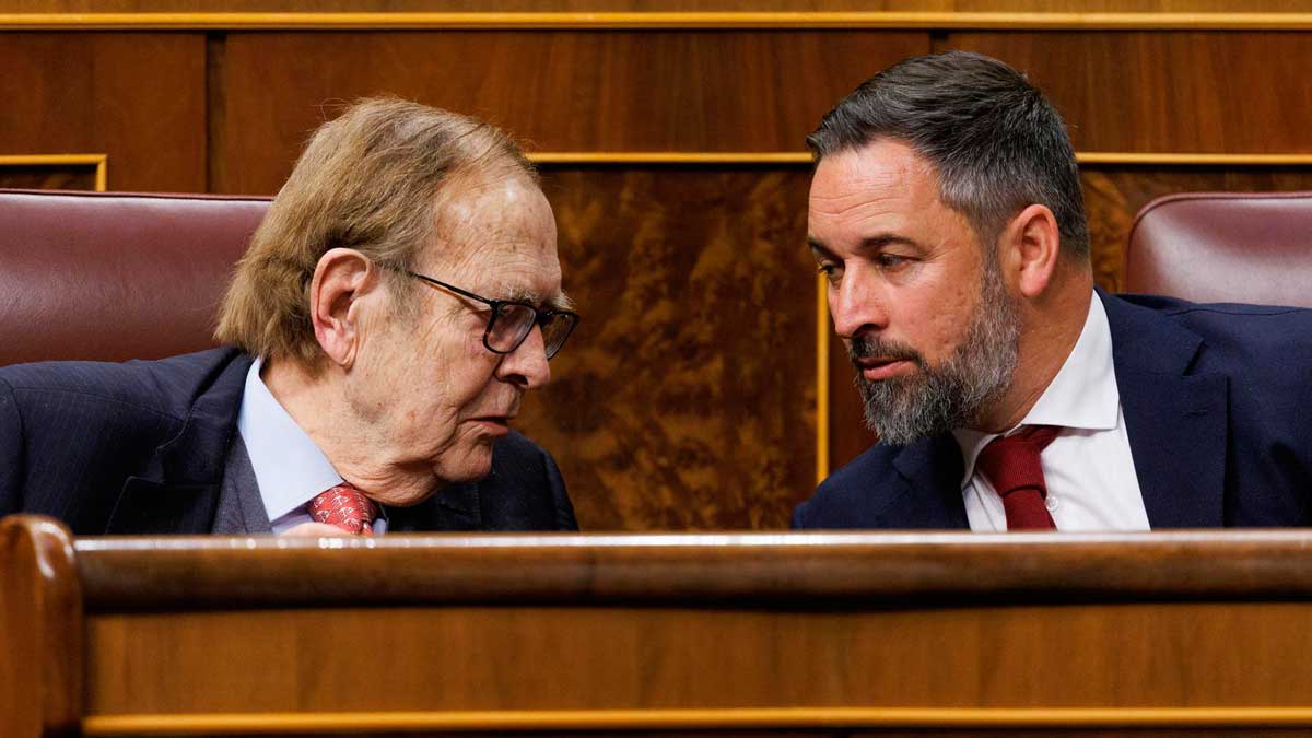 Ramón Tamames y Santiago Abascal. | EP