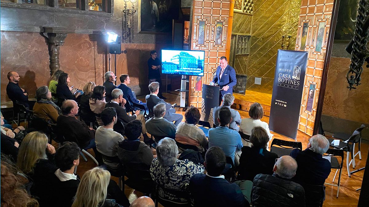 Intervención de José María Viejo este jueves en el Palau Güell. | FUNDOS